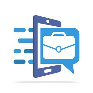 矢量插圖圖標、移動應用與工作信息訪問 應用軟件服務的視覺傳達與功能整合